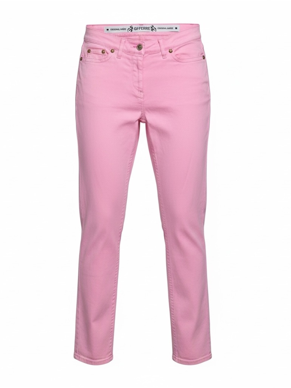GF FERRE ✘ Y2K Barbie Pink Stretch Designer Jeans Italy Straight Leg, 30